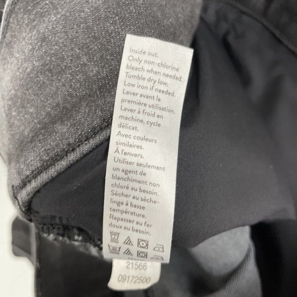 Spanx Jegging Women's Size Large Black Distressed Raw Hem Performance Stretch - Picture 8 of 13